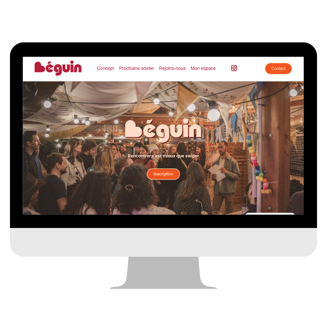 Capture d'écran projet Soirée Béguin